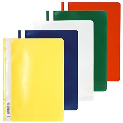 Exacompta Réf. 449225B Paquet de 25 chemises de présentation à lamelles couverture en PP qualité standard étiquette sur toute la hauteur de la chemise lamelles en métal couleurs assorties - Publicité Exacompta Réf. 449225B Paquet de 25 chemises de présentation à lamelles couverture en PP qualité standard étiquette sur toute la hauteur de la chemise lamelles en métal couleurs assorties - Publicité
