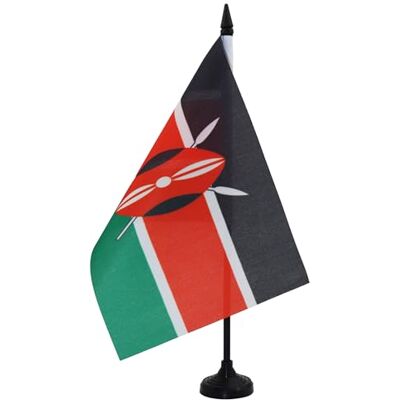 AZ FLAG Drapeau De Table Kenya 21x14 cm Petit Drapeau Kenyan De Bureau 100% Polyester Avec Hampe De 25cm Et Socle En Plastique Noir - Publicité AZ FLAG Drapeau De Table Kenya 21x14 cm Petit Drapeau Kenyan De Bureau 100% Polyester Avec Hampe De 25cm Et Socle En Plastique Noir - Publicité