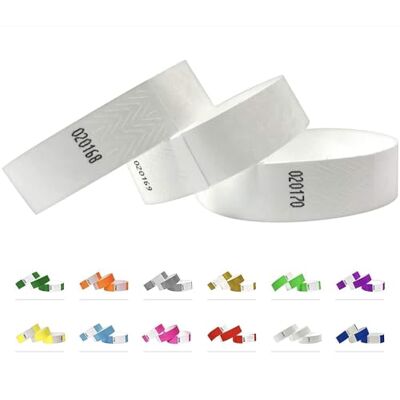 Qubiband Bracelets d'identification Tyvek 19 mm, 10 000 pièces, Bracelets événementiels (Blanc, 10 000 Pack) - Publicité Qubiband Bracelets d'identification Tyvek 19 mm, 10 000 pièces, Bracelets événementiels (Blanc, 10 000 Pack) - Publicité