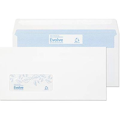 Blake Purely Environmental RD7884 Lot de 1 000 enveloppes recyclées avec fenêtre autocollante Blanc Format DL 110 × 220 mm 90 g/m² - Publicité Blake Purely Environmental RD7884 Lot de 1 000 enveloppes recyclées avec fenêtre autocollante Blanc Format DL 110 × 220 mm 90 g/m² - Publicité