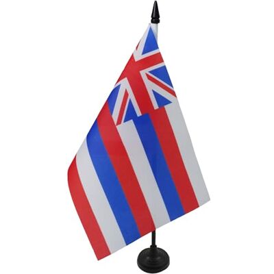 AZ FLAG Drapeau De Table Hawaii 21x14 cm Petit Drapeau Hawaiien De Bureau 100% Polyester Avec Hampe De 25cm Et Socle En Plastique Noir - Publicité AZ FLAG Drapeau De Table Hawaii 21x14 cm Petit Drapeau Hawaiien De Bureau 100% Polyester Avec Hampe De 25cm Et Socle En Plastique Noir - Publicité