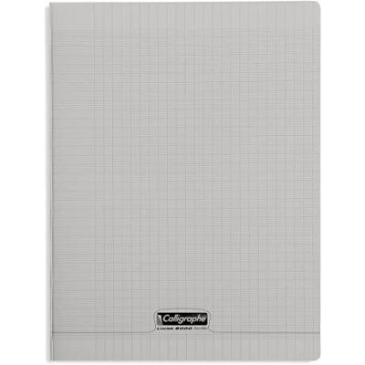 Calligraphe Cahier piqué POLYPRO 24x32 cm 48p séyès 90g Gris - Publicité Calligraphe Cahier piqué POLYPRO 24x32 cm 48p séyès 90g Gris - Publicité