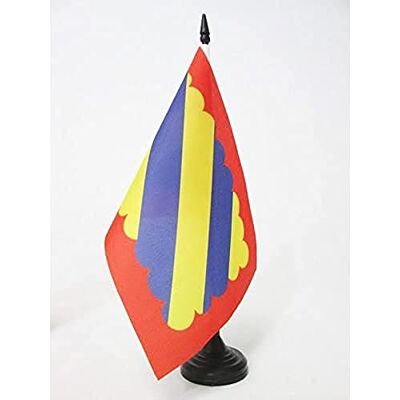 AZ FLAG Drapeau De Table Nièvre 21x14 cm Petit Drapeau Du Département Nivernais De Bureau 100% Polyester Avec Hampe De 25cm Et Socle En Plastique Noir - Publicité AZ FLAG Drapeau De Table Nièvre 21x14 cm Petit Drapeau Du Département Nivernais De Bureau 100% Polyester Avec Hampe De 25cm Et Socle En Plastique Noir - Publicité