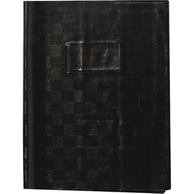 Calligraphe 71107C Un Protège-Cahier Grain Madras Noir 17x22 cm 22/100ème avec Porte-Étiquette et Marque-Pages PVC Opaque - Publicité Calligraphe 71107C Un Protège-Cahier Grain Madras Noir 17x22 cm 22/100ème avec Porte-Étiquette et Marque-Pages PVC Opaque - Publicité