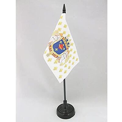 AZ FLAG Drapeau De Table Royaume de France Anges Sacré Cœur 15x10 cm Mini Drapeau Royaliste Français De Bureau 100% Polyester Avec Hampe De 25cm Et Socle En Plastique Noir - Publicité AZ FLAG Drapeau De Table Royaume de France Anges Sacré Cœur 15x10 cm Mini Drapeau Royaliste Français De Bureau 100% Polyester Avec Hampe De 25cm Et Socle En Plastique Noir - Publicité