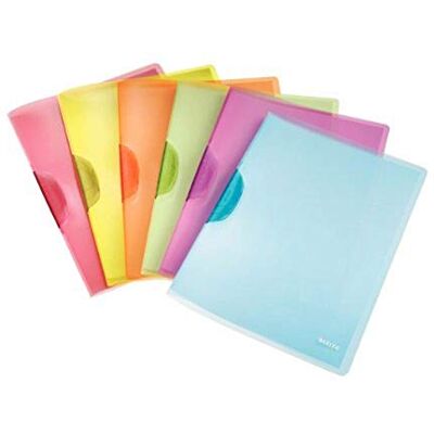 Leitz 41760199 ColorClip Rainbow Lot de 6 Chemises Couleurs Assorties - Publicité Leitz 41760199 ColorClip Rainbow Lot de 6 Chemises Couleurs Assorties - Publicité