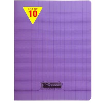 Calligraphe 18127Cpack Un lot de 10 Cahiers Agrafés Violets (une Marque de Clairefontaine) 17x22 cm 96 Pages Grands Carreaux Papier Blanc 90 g Couverture Polypro Transparent - Publicité Calligraphe 18127Cpack Un lot de 10 Cahiers Agrafés Violets (une Marque de Clairefontaine) 17x22 cm 96 Pages Grands Carreaux Papier Blanc 90 g Couverture Polypro Transparent - Publicité