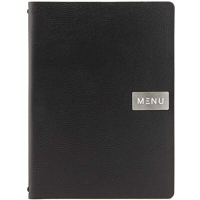 SECURIT Porte-Menu Leather Line Modèle Raw 1 Insert Fixe Double Face = 4 Pages A4 Possibilité d'Ajouter des Inserts Pour Café, Bar, Restaurant Eco-Cuir Haute Qualité Coloris Noir - Publicité SECURIT Porte-Menu Leather Line Modèle Raw 1 Insert Fixe Double Face = 4 Pages A4 Possibilité d'Ajouter des Inserts Pour Café, Bar, Restaurant Eco-Cuir Haute Qualité Coloris Noir - Publicité