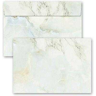 Paper-Media Enveloppes de motif Marbre & Structure, MARBRE VERT CLAIR 10 enveloppes DIN C6 (162x114 mm) - Publicité Paper-Media Enveloppes de motif Marbre & Structure, MARBRE VERT CLAIR 10 enveloppes DIN C6 (162x114 mm) - Publicité