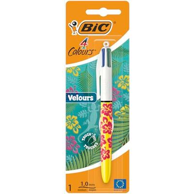 BIC Blister stylo 4 couleurs Velvet, 967296, 1 pièce, Modèles Assortis - Publicité BIC Blister stylo 4 couleurs Velvet, 967296, 1 pièce, Modèles Assortis - Publicité