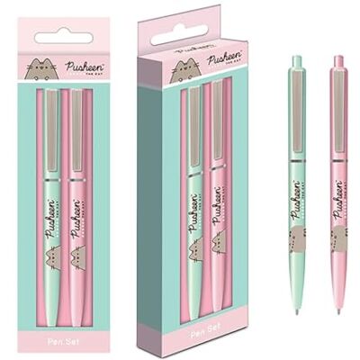 Pusheen the Cat Grindstore Pusheen Pusheen Lot de 2 stylos à Bille (Motif botanique) Produit Officiel - Publicité Pusheen the Cat Grindstore Pusheen Pusheen Lot de 2 stylos à Bille (Motif botanique) Produit Officiel - Publicité