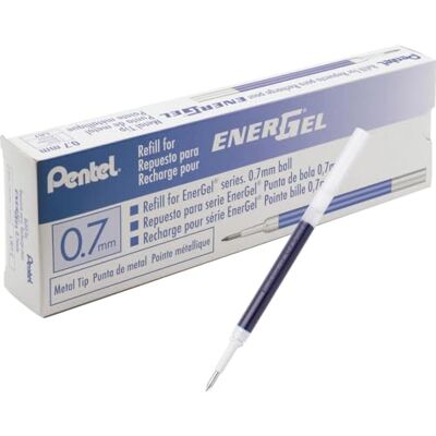 Pentel LR7 Recharges pour Rollers Energel BL57/77/107/117/407/TRL Bleu Lot de 12 - Publicité Pentel LR7 Recharges pour Rollers Energel BL57/77/107/117/407/TRL Bleu Lot de 12 - Publicité