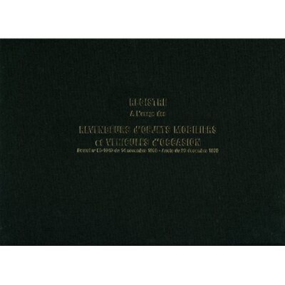 Elve Lebon et Vernay Registre objet mobilier pour garagistes 100 pages Format 25x32cm Italienne Noir - Publicité Elve Lebon et Vernay Registre objet mobilier pour garagistes 100 pages Format 25x32cm Italienne Noir - Publicité