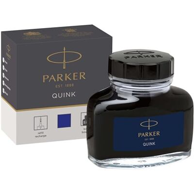 Parker flacon d'encre pour stylo plume encre bleue QUINK 57 ml - Publicité Parker flacon d'encre pour stylo plume encre bleue QUINK 57 ml - Publicité
