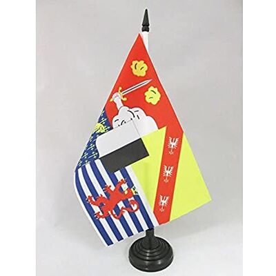 AZ FLAG Drapeau De Table Moselle 21x14 cm Petit Drapeau Du Département Mosselan De Bureau 100% Polyester Avec Hampe De 25cm Et Socle En Plastique Noir - Publicité AZ FLAG Drapeau De Table Moselle 21x14 cm Petit Drapeau Du Département Mosselan De Bureau 100% Polyester Avec Hampe De 25cm Et Socle En Plastique Noir - Publicité