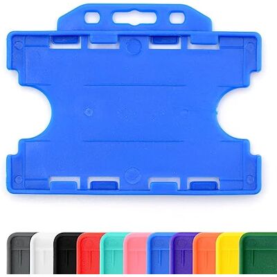 CKB LTD Lot de 100 porte-badges double face rigides en Plastique coulissants à face ouverte Format horizontal ou paysage Pour 2 deux d'identité cartes de 86 x 54 mm crédit CR80 Bleu - Publicité CKB LTD Lot de 100 porte-badges double face rigides en Plastique coulissants à face ouverte Format horizontal ou paysage Pour 2 deux d'identité cartes de 86 x 54 mm crédit CR80 Bleu - Publicité