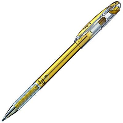 Pentel BG207 Slicci Stylo à encre gel avec pointe fine, 0,35 mm or - Publicité Pentel BG207 Slicci Stylo à encre gel avec pointe fine, 0,35 mm or - Publicité