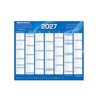AGENDA DISCOUNT Calendrier de Banque Bleu 18x13,5cm carton rigide 2027 - Publicité AGENDA DISCOUNT Calendrier de Banque Bleu 18x13,5cm carton rigide 2027 - Publicité