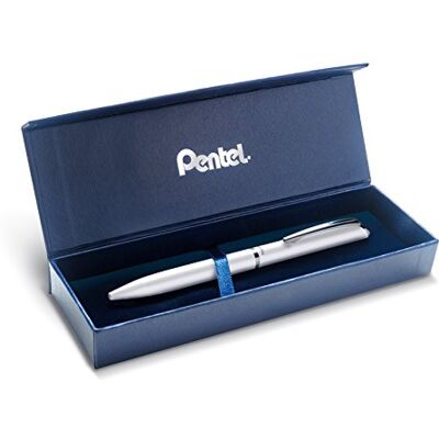 Pentel BL2007 EnerGel Roller gel haut de gamme rétractable pointe 0,7 mm corps métal Mat Blanc Coffret cadeau - Publicité Pentel BL2007 EnerGel Roller gel haut de gamme rétractable pointe 0,7 mm corps métal Mat Blanc Coffret cadeau - Publicité