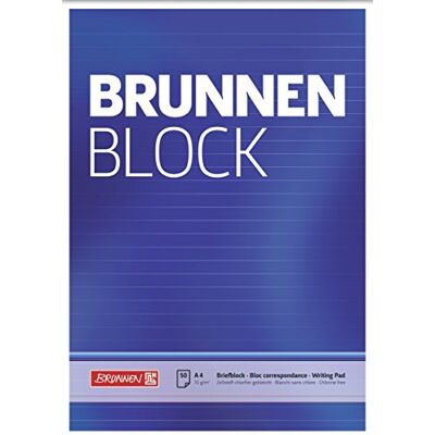 BRUNNEN Bloc à lettres A4 70 g Lin - Publicité BRUNNEN Bloc à lettres A4 70 g Lin - Publicité