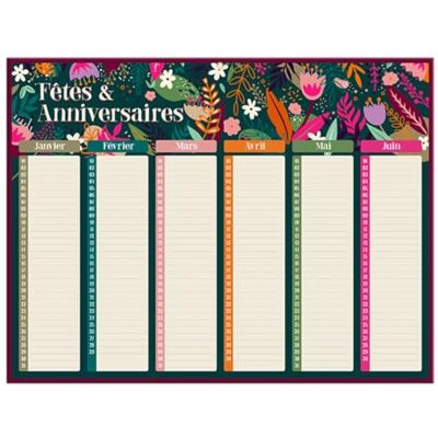 Bouchut CALENDRIER FETES ET ANNIVERSAIRES 32 x 42 cm - Publicité Bouchut CALENDRIER FETES ET ANNIVERSAIRES 32 x 42 cm - Publicité