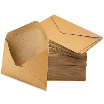 DealKits Lot de 100 enveloppes vintage en papier kraft Format C6 (16 x 11 cm) Avec fermeture humide Rabat pointu sans fenêtre Pour cartes de vœux, cartes d'anniversaire, invitations de fête ou de - Publicité DealKits Lot de 100 enveloppes vintage en papier kraft Format C6 (16 x 11 cm) Avec fermeture humide Rabat pointu sans fenêtre Pour cartes de vœux, cartes d'anniversaire, invitations de fête ou de - Publicité