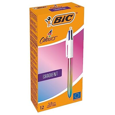 BIC Stylo à bille dégradé multicolore 0,32 mm (12 pièces) - Publicité BIC Stylo à bille dégradé multicolore 0,32 mm (12 pièces) - Publicité
