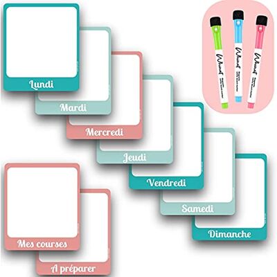 WHINAT Puzzle Magnétique Frigo de 9 Pièces Tableau hebdo pour Menu/To Do List/Liste course/Tâches ménagères/Examen/Planning/Agenda/Organiseur/Planificateur/Calendrier de Semaine - Publicité WHINAT Puzzle Magnétique Frigo de 9 Pièces Tableau hebdo pour Menu/To Do List/Liste course/Tâches ménagères/Examen/Planning/Agenda/Organiseur/Planificateur/Calendrier de Semaine - Publicité