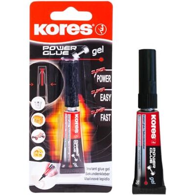 Kores Colle instantanée puissante, adhésif polyvalent à tenue extra-forte pour divers matériaux, propre, précis et facile à utiliser, paquet de 1 tube x 3g - Publicité Kores Colle instantanée puissante, adhésif polyvalent à tenue extra-forte pour divers matériaux, propre, précis et facile à utiliser, paquet de 1 tube x 3g - Publicité