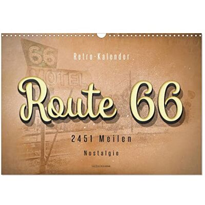 CALVENDO Route 66-2451 Meilen Nostalgia, Version française (Calendrier mural 2026 DIN A3 portrait), Calendrier mensuel - Publicité CALVENDO Route 66-2451 Meilen Nostalgia, Version française (Calendrier mural 2026 DIN A3 portrait), Calendrier mensuel - Publicité