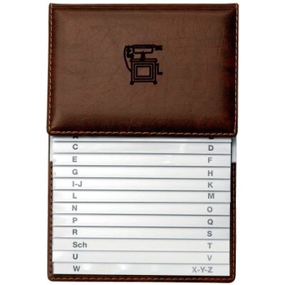 VELOFLEX Répertoire cabine téléphonique 155 x 225 mm souple marron - Publicité VELOFLEX Répertoire cabine téléphonique 155 x 225 mm souple marron - Publicité