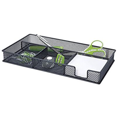 WEDO 651601 Plumier structure grillage raffinée en fil métallique poudré Noir - Publicité WEDO 651601 Plumier structure grillage raffinée en fil métallique poudré Noir - Publicité