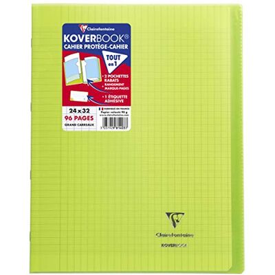 Clairefontaine 981403C Cahier Koverbook Vert 24x32cm 96p GC Polypro - Publicité Clairefontaine 981403C Cahier Koverbook Vert 24x32cm 96p GC Polypro - Publicité
