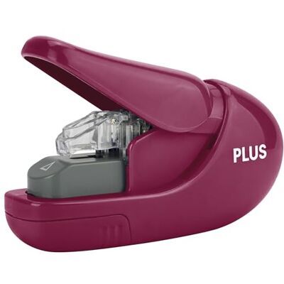 PLUS Agrafeuse sans agrafes zéro effort, staple-free Stapler, jusqu’à 5 feuilles – Bordeaux - Publicité PLUS Agrafeuse sans agrafes zéro effort, staple-free Stapler, jusqu’à 5 feuilles – Bordeaux - Publicité