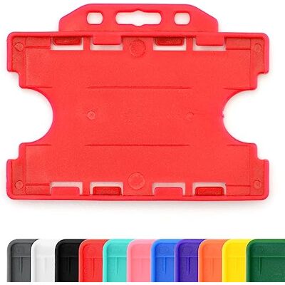CKB LTD Lot de 10 porte-badges double face rigides en Plastique coulissants à face ouverte Format horizontal ou paysage Pour 2 deux d'identité cartes de 86 x 54 mm crédit CR80 Rouge - Publicité CKB LTD Lot de 10 porte-badges double face rigides en Plastique coulissants à face ouverte Format horizontal ou paysage Pour 2 deux d'identité cartes de 86 x 54 mm crédit CR80 Rouge - Publicité