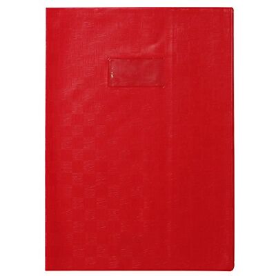 Calligraphe 71203C Un Protège-Cahier Grain Madras Rouge A4 21x29,7 cm 22/100ème avec Porte-Étiquette et Marque-Pages PVC Opaque - Publicité Calligraphe 71203C Un Protège-Cahier Grain Madras Rouge A4 21x29,7 cm 22/100ème avec Porte-Étiquette et Marque-Pages PVC Opaque - Publicité
