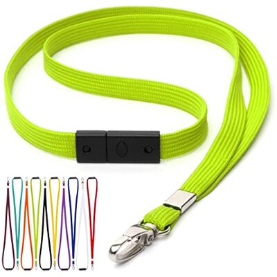 CKB LTD Vert Cordons Tour de Cou Lanière Breakaway anti-étouffement Gâchette pivotant Clip en metal tubulaire 10mm Lanyards pour Porte Badge Lot de 100 Pièces - Publicité CKB LTD Vert Cordons Tour de Cou Lanière Breakaway anti-étouffement Gâchette pivotant Clip en metal tubulaire 10mm Lanyards pour Porte Badge Lot de 100 Pièces - Publicité