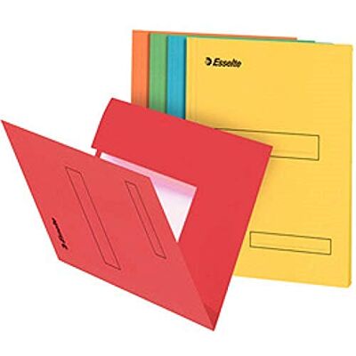 Leitz Esselte Boîte de 100 Sous-dossiers à 2 Rabats pour Dossiers Armoire et Tiroir 160g Coloris Assortis - Publicité Leitz Esselte Boîte de 100 Sous-dossiers à 2 Rabats pour Dossiers Armoire et Tiroir 160g Coloris Assortis - Publicité
