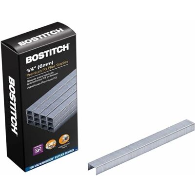 Bostitch Office Premium SP191/4 Lot de 5 000 agrafes pour agrafeuse P3-Chrome Pied 0,6 cm - Publicité Bostitch Office Premium SP191/4 Lot de 5 000 agrafes pour agrafeuse P3-Chrome Pied 0,6 cm - Publicité