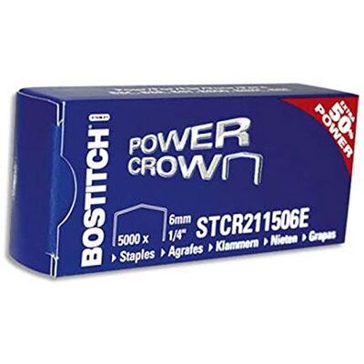 Bostitch STCR211506Z Lot de 5 000 agrafes à couronne B8 6 mm Compatible uniquement avec agrafeuse manuelle n° B8, B8 New Gen, B8R, B8000, B8000R, B8E, B8HC, B8HDP, B8P - Publicité Bostitch STCR211506Z Lot de 5 000 agrafes à couronne B8 6 mm Compatible uniquement avec agrafeuse manuelle n° B8, B8 New Gen, B8R, B8000, B8000R, B8E, B8HC, B8HDP, B8P - Publicité