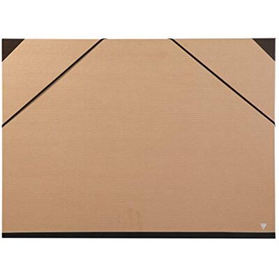 Clairefontaine 44400C Carton dessin à élastiques 52x72cm Kraft Brun - Publicité Clairefontaine 44400C Carton dessin à élastiques 52x72cm Kraft Brun - Publicité
