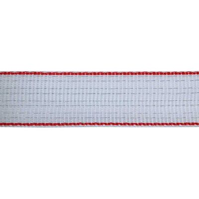 AKO Fencing Ruban Topline Plus TriCOND 200 m 40 mm Blanc/Rouge 10 x 0,3 mm - Publicité AKO Fencing Ruban Topline Plus TriCOND 200 m 40 mm Blanc/Rouge 10 x 0,3 mm - Publicité