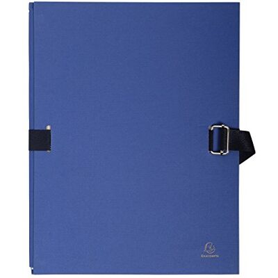 Exacompta Chemise extensible Varia 2230 papier toilé grainé bleu foncé - Publicité Exacompta Chemise extensible Varia 2230 papier toilé grainé bleu foncé - Publicité