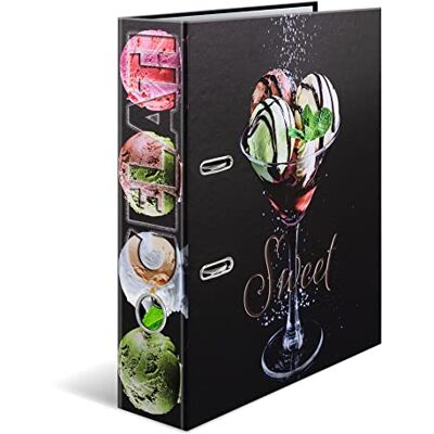 HERMA Classeur A4 crème glacée, 7 cm de large, classeur de recettes à écrire et à classer soi-même, motif de cuisine, livre de recettes avec finition brillante et impression intérieure pour recettes - Publicité HERMA Classeur A4 crème glacée, 7 cm de large, classeur de recettes à écrire et à classer soi-même, motif de cuisine, livre de recettes avec finition brillante et impression intérieure pour recettes - Publicité