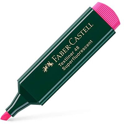 Faber-Castell 154828 Surligneur Textliner 48, rechargeable, rose, 1 pièce - Publicité Faber-Castell 154828 Surligneur Textliner 48, rechargeable, rose, 1 pièce - Publicité