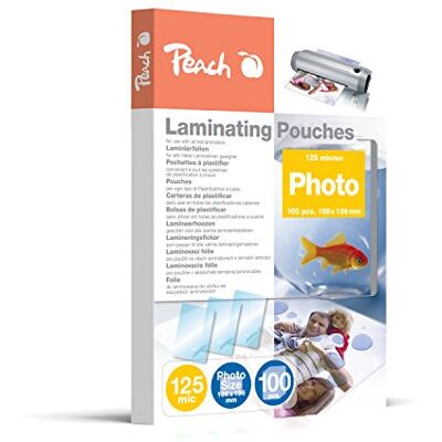 Peach Photo Laminating Pouches 106 x 156mm, 125 mic, Glossy, S-PP525-19, Set of 100 - Publicité Peach Photo Laminating Pouches 106 x 156mm, 125 mic, Glossy, S-PP525-19, Set of 100 - Publicité