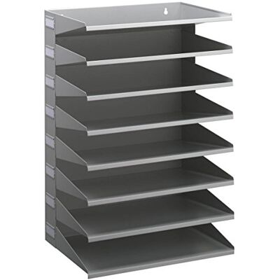 Durable 336110 Trieur Métallique Mural 8 Compartiments Horizontaux Hauteur 54 cm pour Documents Au Format A4+ Coloris Gris - Publicité Durable 336110 Trieur Métallique Mural 8 Compartiments Horizontaux Hauteur 54 cm pour Documents Au Format A4+ Coloris Gris - Publicité