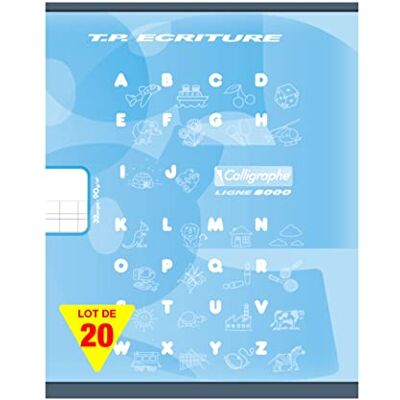 Calligraphe 108501C Un Lot de 20 Cahiers de Travaux Pratiques Bleus (une Marque de Clairefontaine) 17x22cm 32 Pages Double Ligne 3mm Interligne Verticale et Unies Blanches 90g Couverture Carte - Publicité Calligraphe 108501C Un Lot de 20 Cahiers de Travaux Pratiques Bleus (une Marque de Clairefontaine) 17x22cm 32 Pages Double Ligne 3mm Interligne Verticale et Unies Blanches 90g Couverture Carte - Publicité