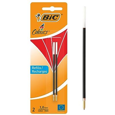 BIC Stylo de recharge 4 couleurs, 1,0 mm, blister de 2 pièces, rouge - Publicité BIC Stylo de recharge 4 couleurs, 1,0 mm, blister de 2 pièces, rouge - Publicité