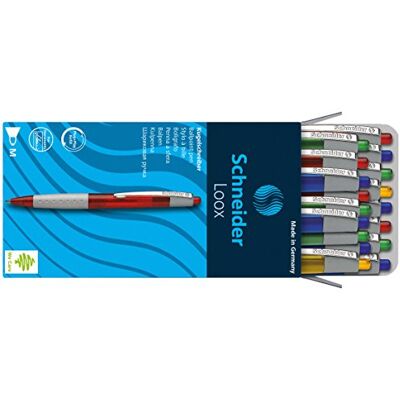Schneider Loox Stylo bille Zone grip confort Plusieurs coloris Pointe M Encre permanente bleue Lot de 20 - Publicité Schneider Loox Stylo bille Zone grip confort Plusieurs coloris Pointe M Encre permanente bleue Lot de 20 - Publicité